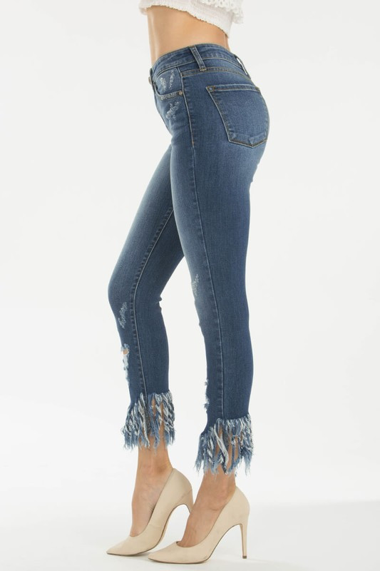 KanCan Jeans, Ankle Skinny, Frayed Hem 