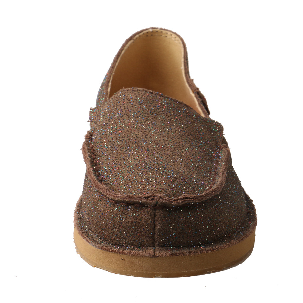 Kids Twisted X Shoes, Loafer, Chocolate Shimmer