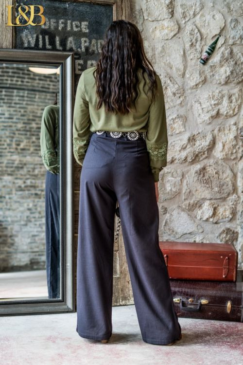 L\u0026B Pants, Gray Trouser, Wide Leg 