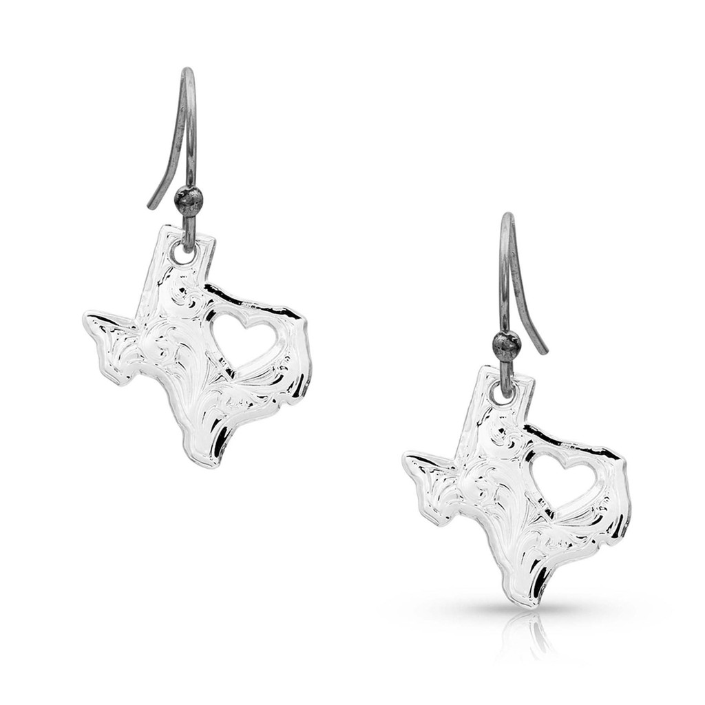 Montana Earrings, Heart in Texas
