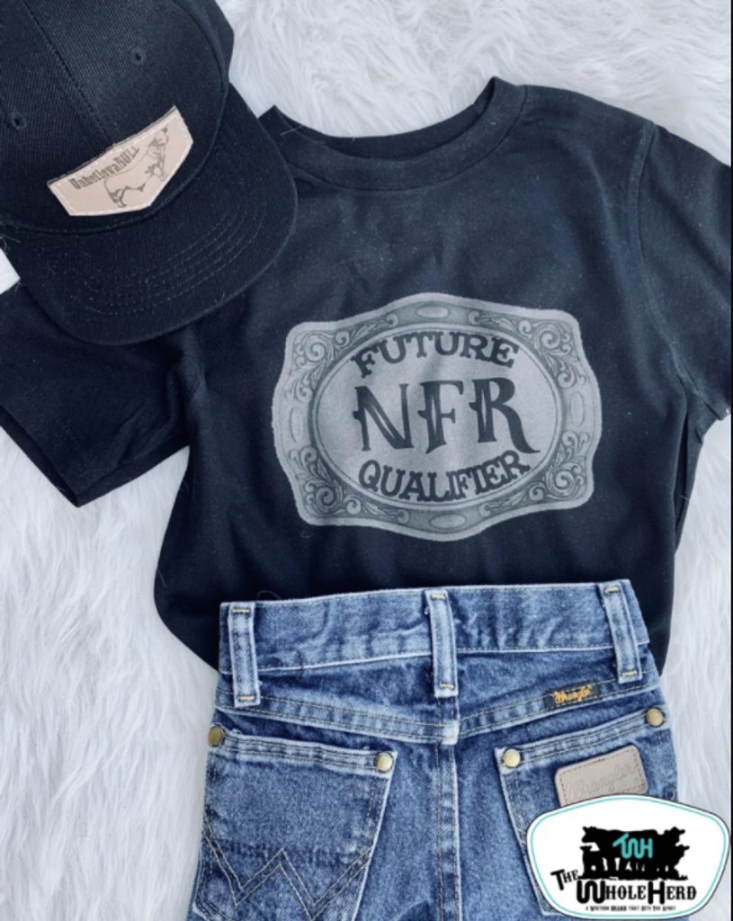 Toddler Whole Herd Tee, Future NFR Qualifier, Black