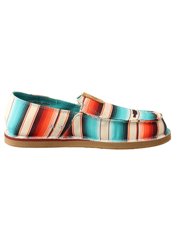 Women's Hooey Shoe, Slip On, Red and Blue Serape