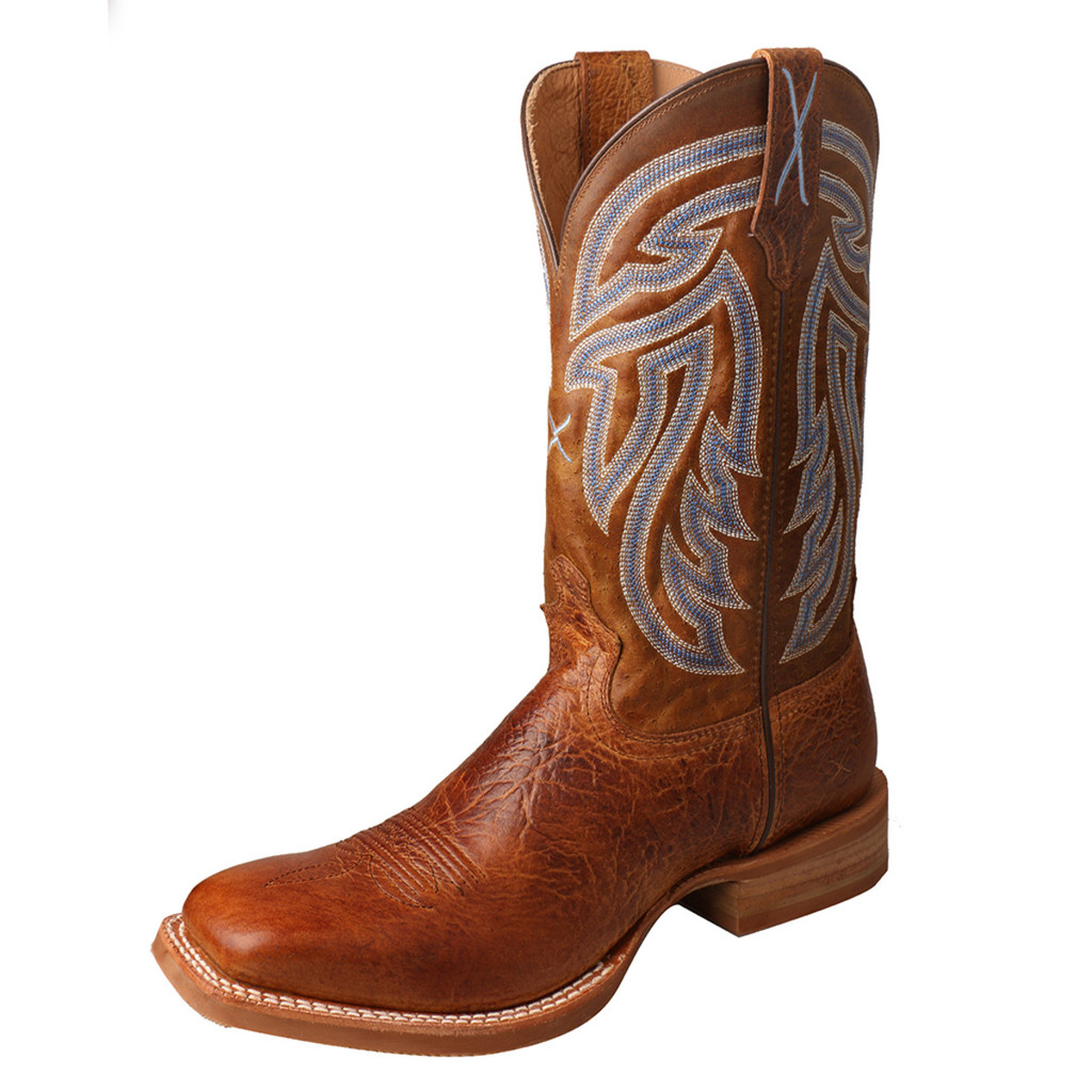 Men's Twisted X Boot, Rancher, Peanut Vamp with Blue Stiched Top