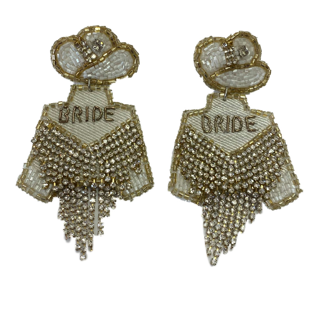 Treasure Jewels Earrings, Bride Jacket, Beaded