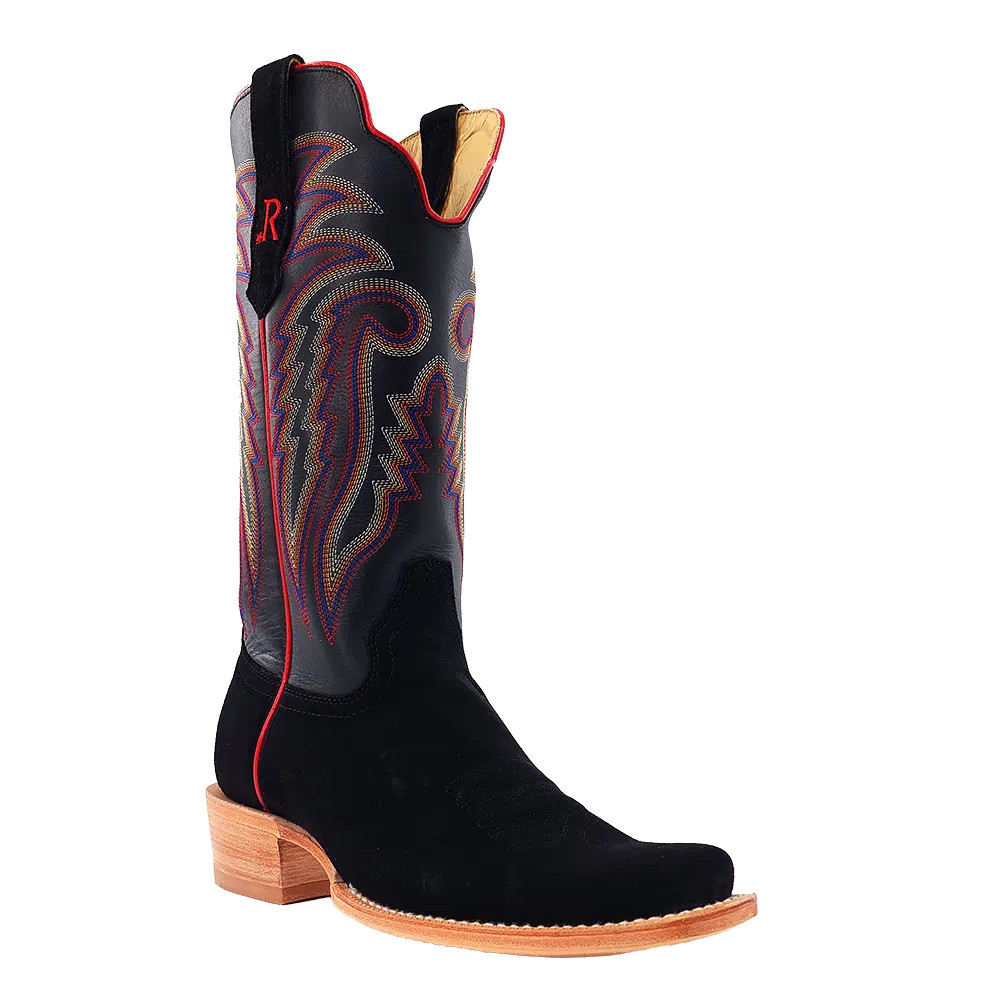 Men's R Watson Boot, Black Rough Out Vamp, Black Shaft