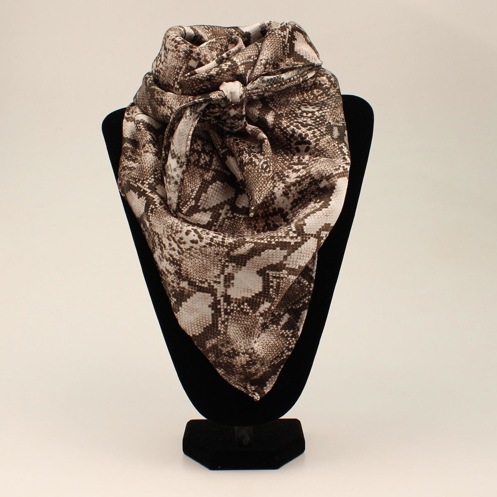 M&F Wild Rag, Gray Snake Print, 33X33