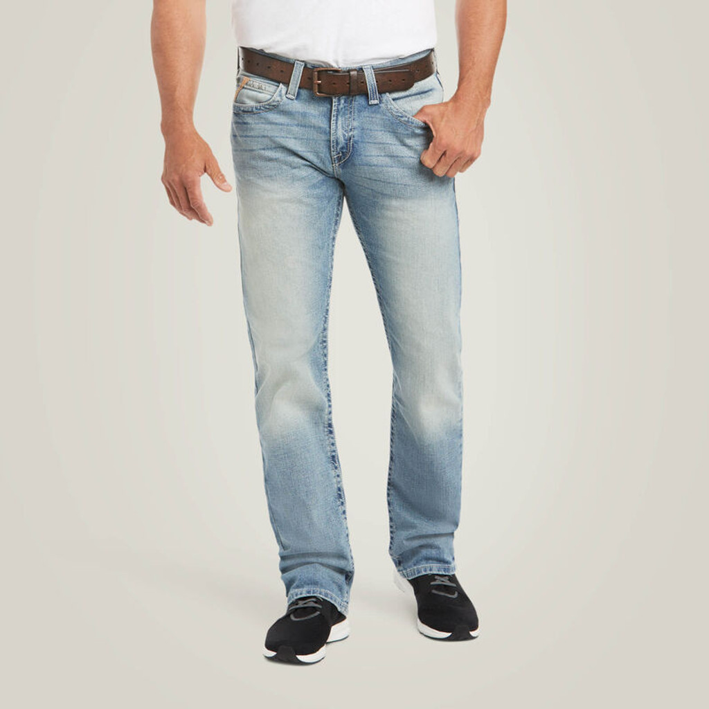 Men's Ariat Jeans, M7 Rocker Straight, Sterling Light Wash