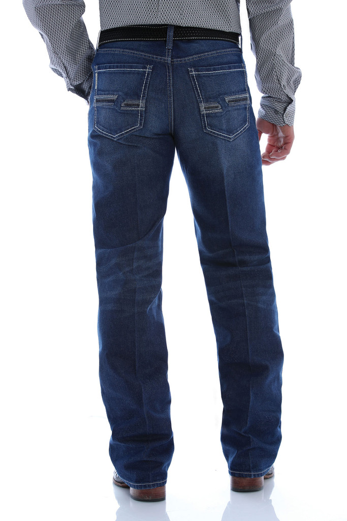 Men's Cinch Jeans, Grant, Dark Wash, Split Pocket Stitch