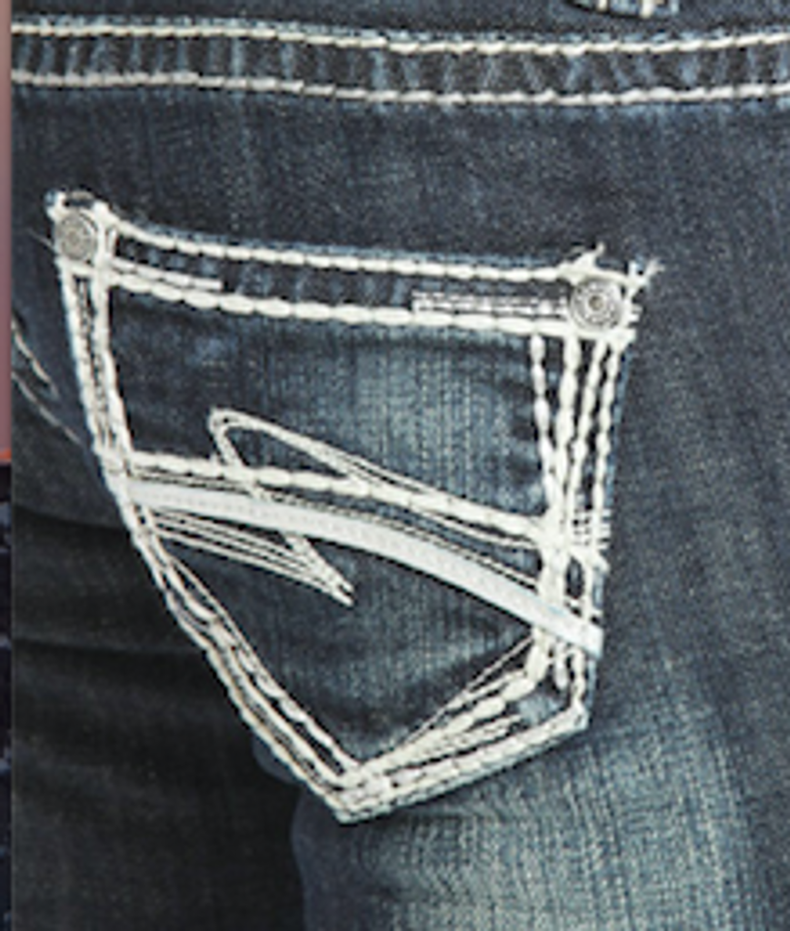 Girls Rock & Roll Jean, Medium Wash, Silver Stitching
