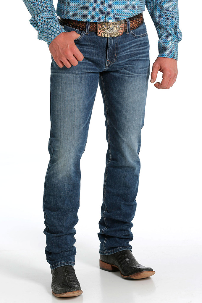 Men's Cinch Jeans, Jesse, Dark Stone Wash, Stackable Boot Cut