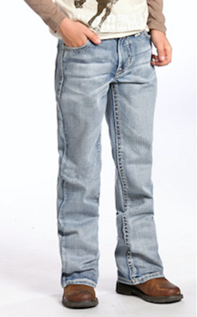 Boys Rock & Roll Jeans, Criss Cross Multi V Stitching