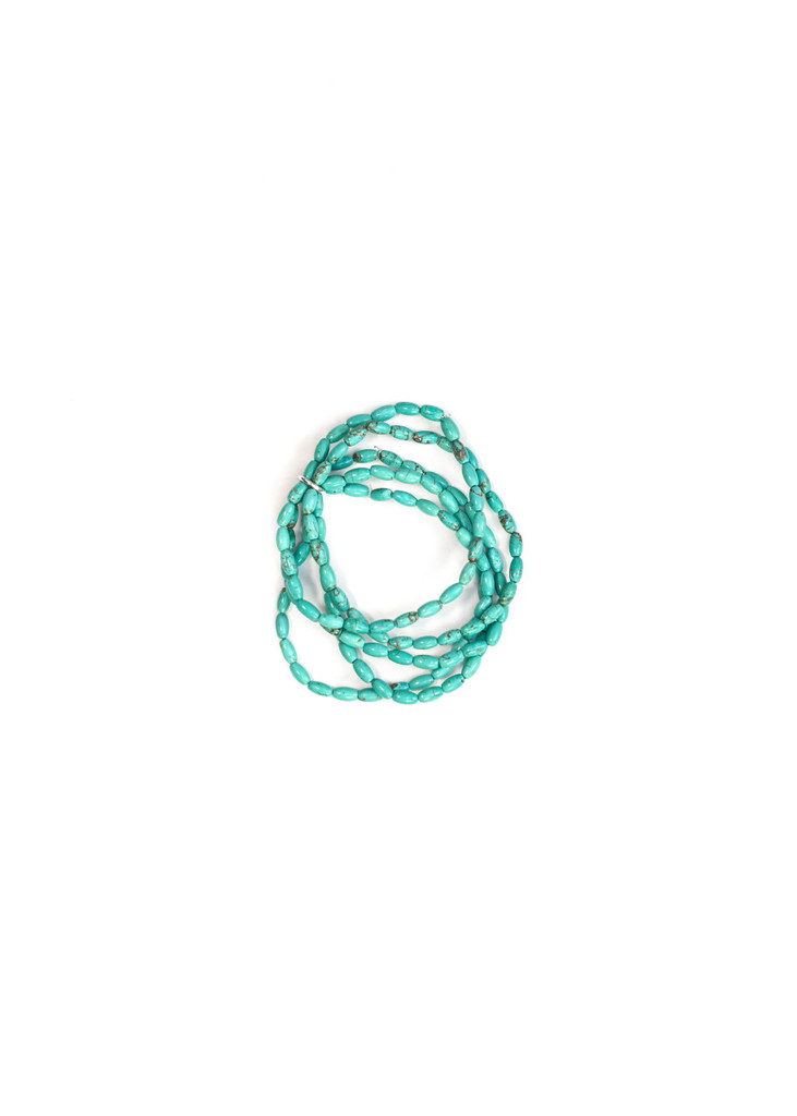 West & Co Bracelet, 5 Strand Green Turquoise Dainty Beaded