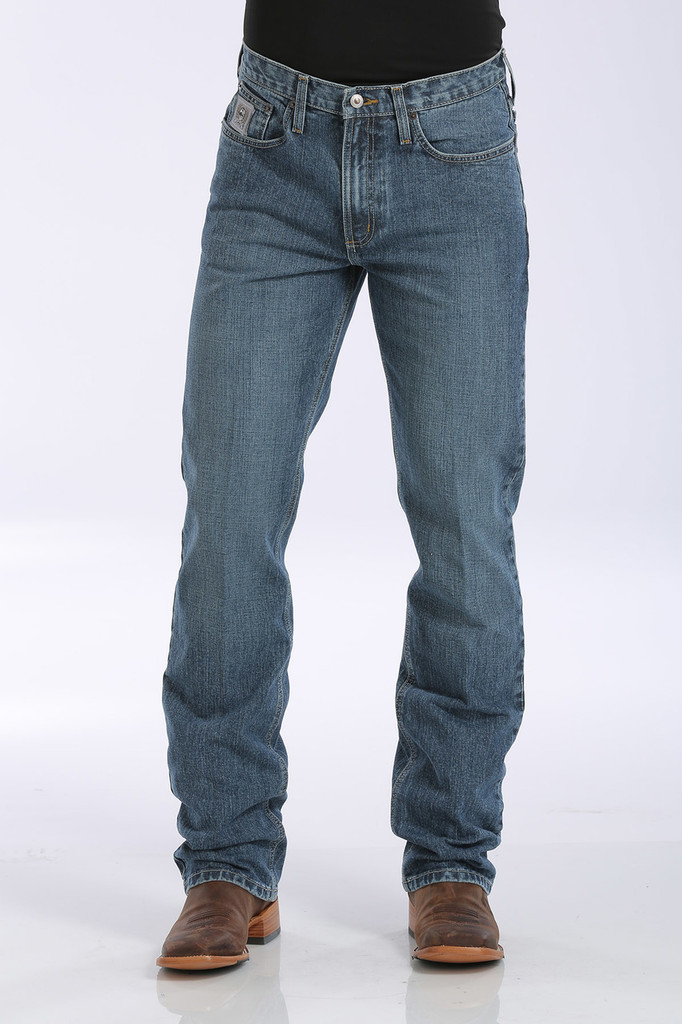 Men's Cinch Jeans, Silver Label, Mid Rise, Slim Fit, Straight Leg, Medium Wash