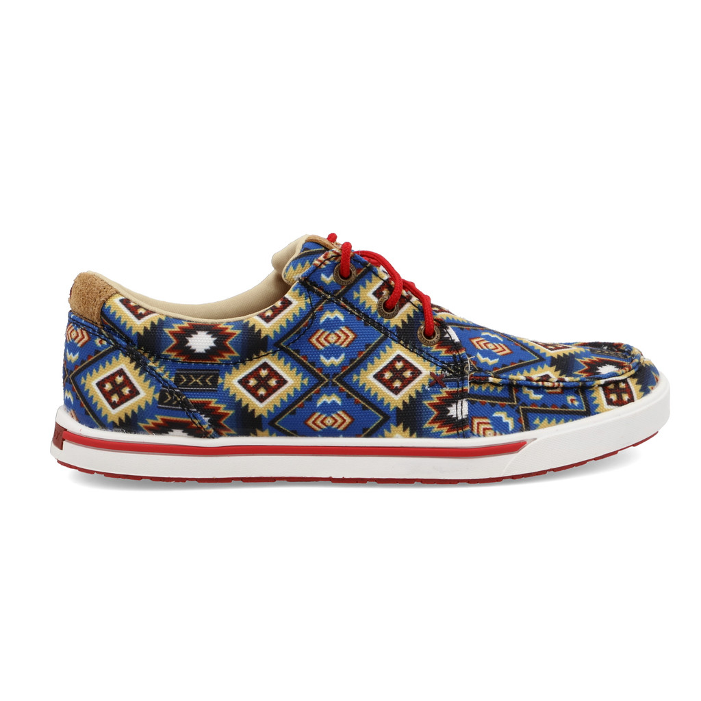 Women's Twisted X Shoes, Kicks, Blue and Yellow Aztec