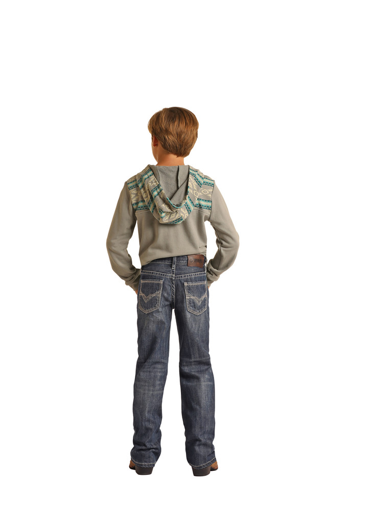 Boys Rock & Roll Jeans, Dark Wash Denim, Straight Leg