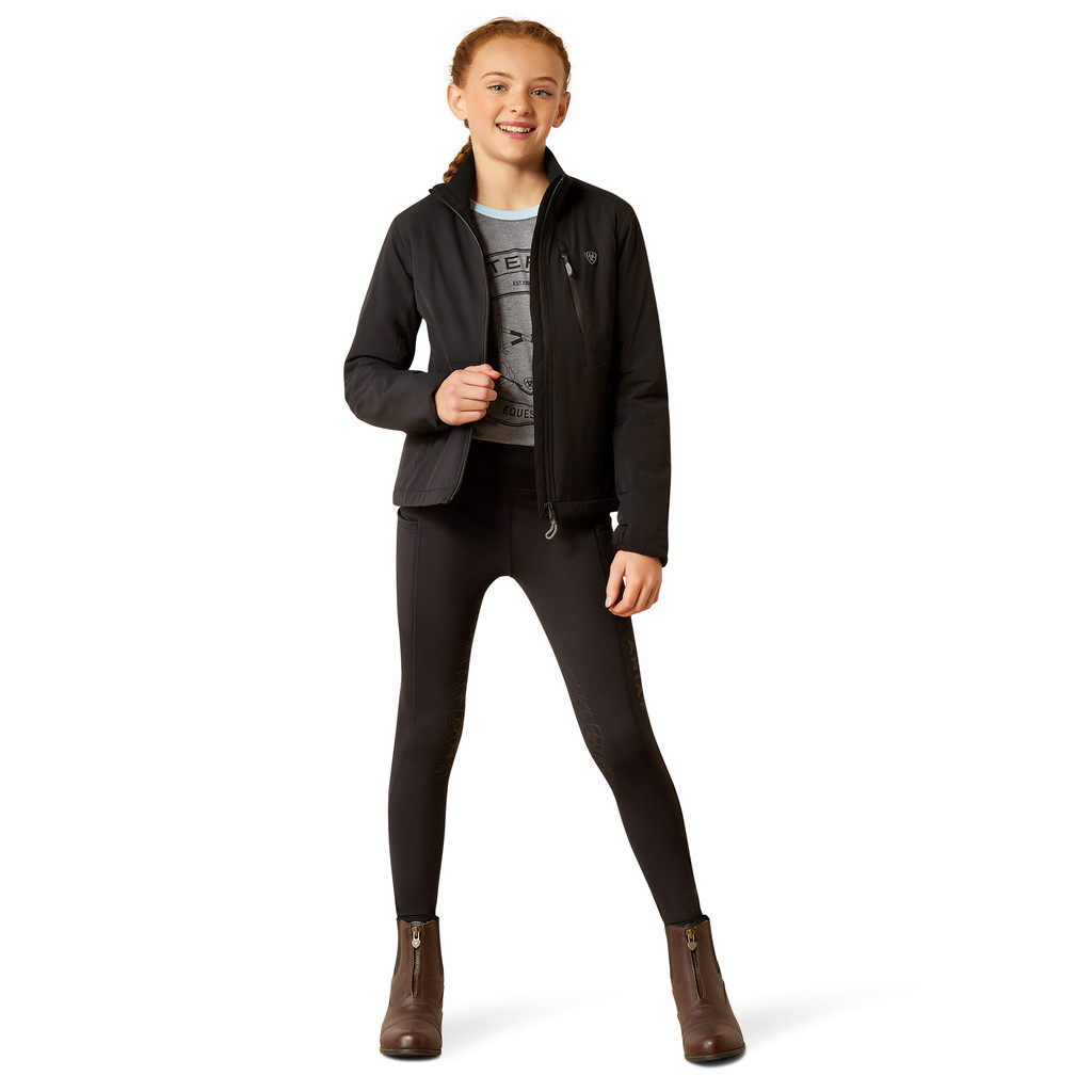 Girls Ariat Jacket, Rion Sioftshell, Insulated, Black