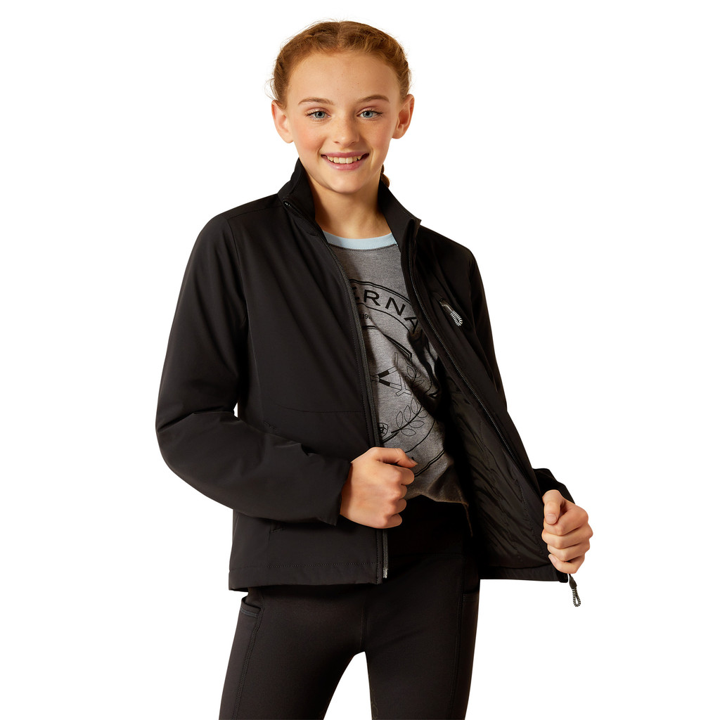 Girls Ariat Jacket, Rion Sioftshell, Insulated, Black