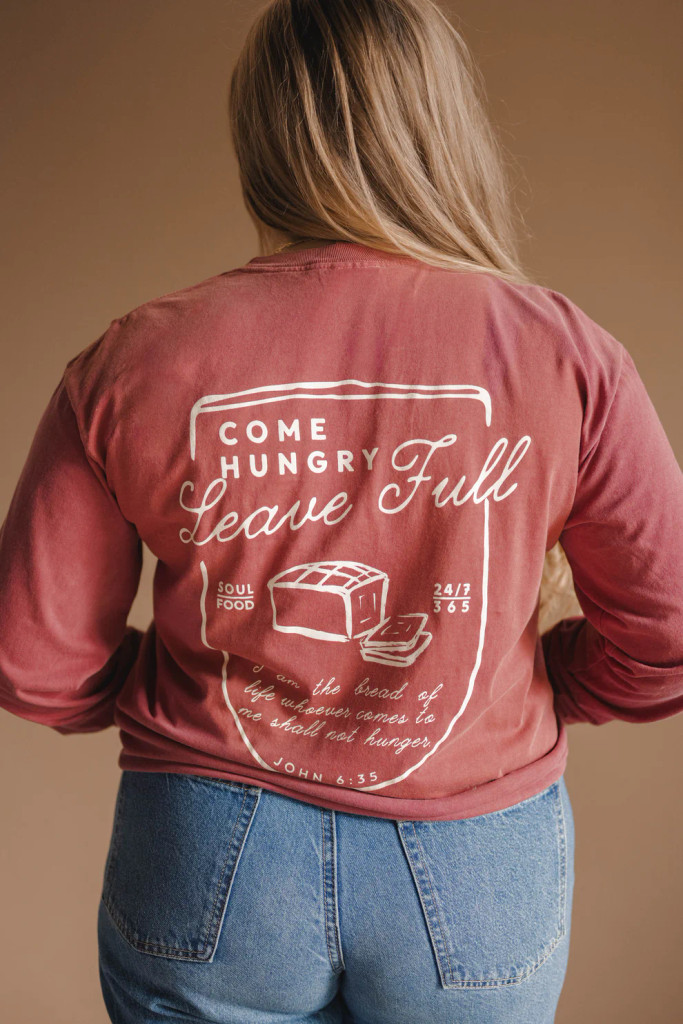 Women's DH L/S Tee, Daily Bread, Brick Red