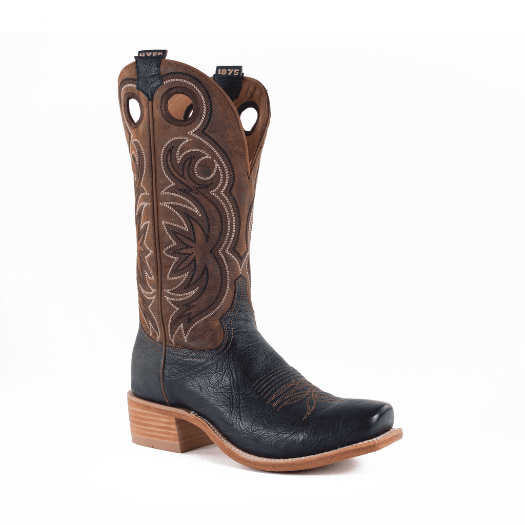 Men's Hyer Boots, Riley, Black Vamp with Brown Shaft