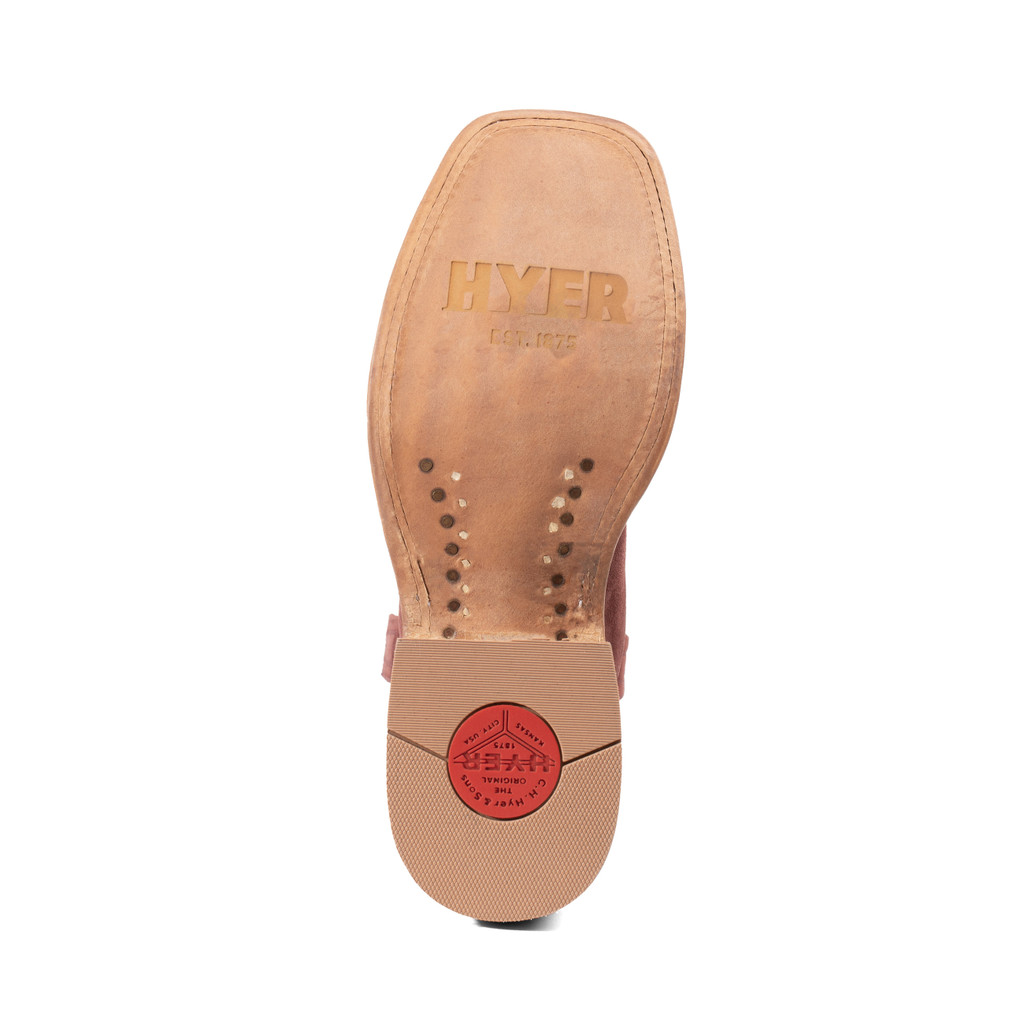 Women's Hyer Boots, Augusta, Burgundy Roughout Vamp and Shaft