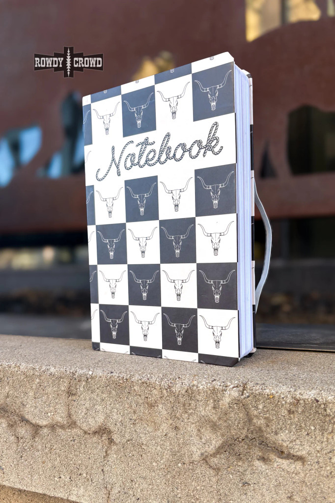 Rowdy Crowd Notebook, Checkered Skull
