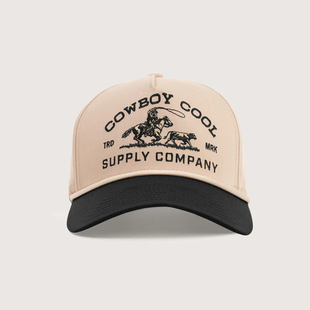 Cowboy Cool Cap, Roper, Tan & Black