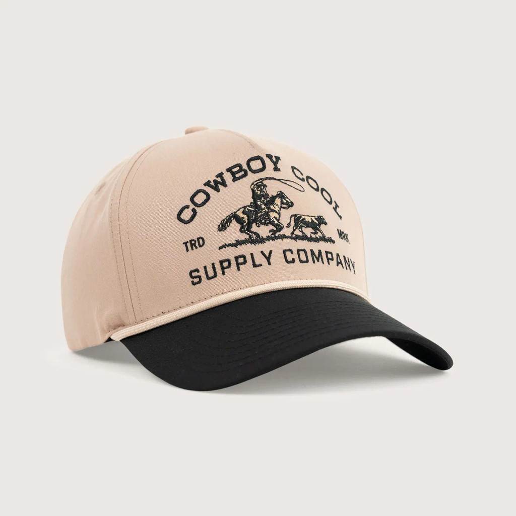 Cowboy Cool Cap, Roper, Tan & Black