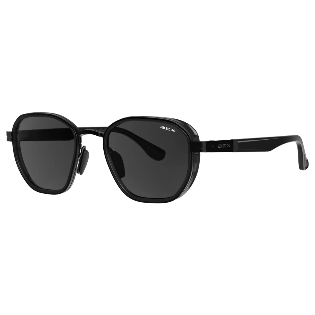 Bex Sunglasses, Sable, Black Frame, Gray Lens