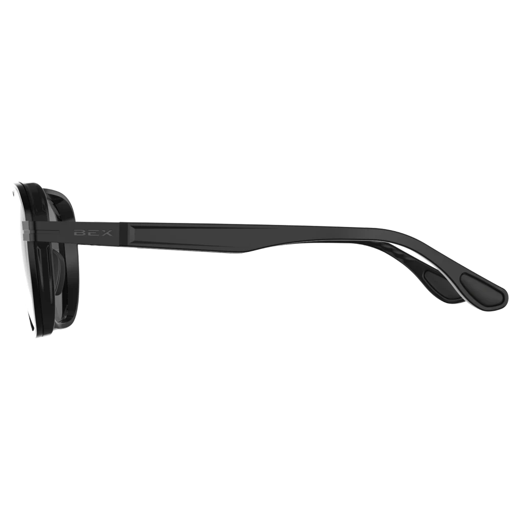 Bex Sunglasses, Sable, Black Frame, Gray Lens