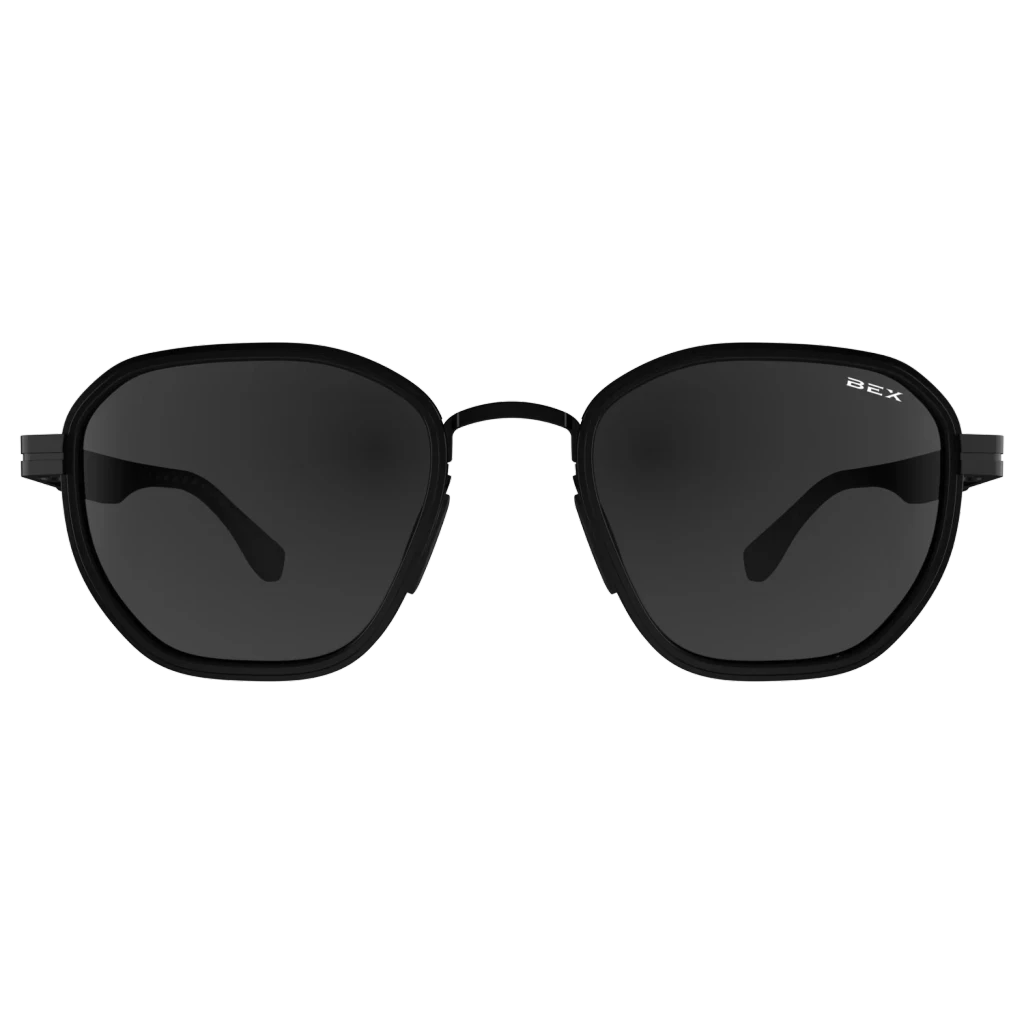 Bex Sunglasses, Sable, Black Frame, Gray Lens