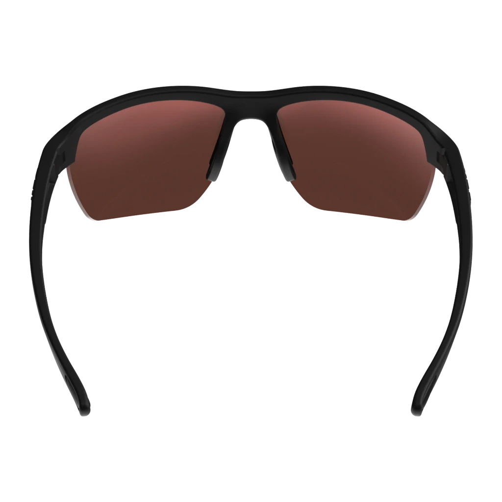 Bex Sunglasses, Swivel, Black and Brown Frame, Red Lens