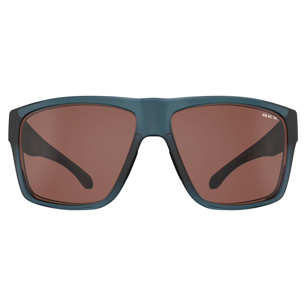 Bex Sunglasses, Pillar, Clear Lake Blue Frame, Brown Lens