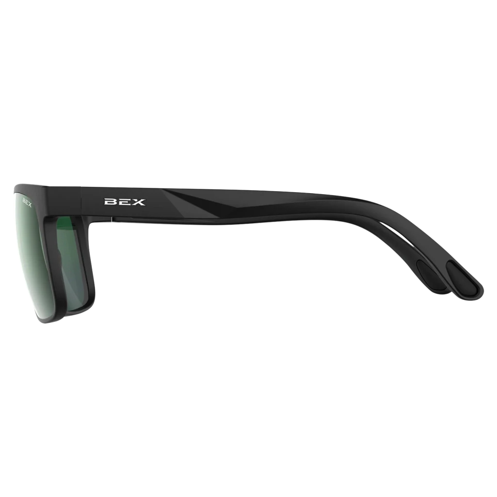 Bex Sunglasses, Jaebyrd X OTG, Black and Sienna Frame, Green Angler Pro Lens