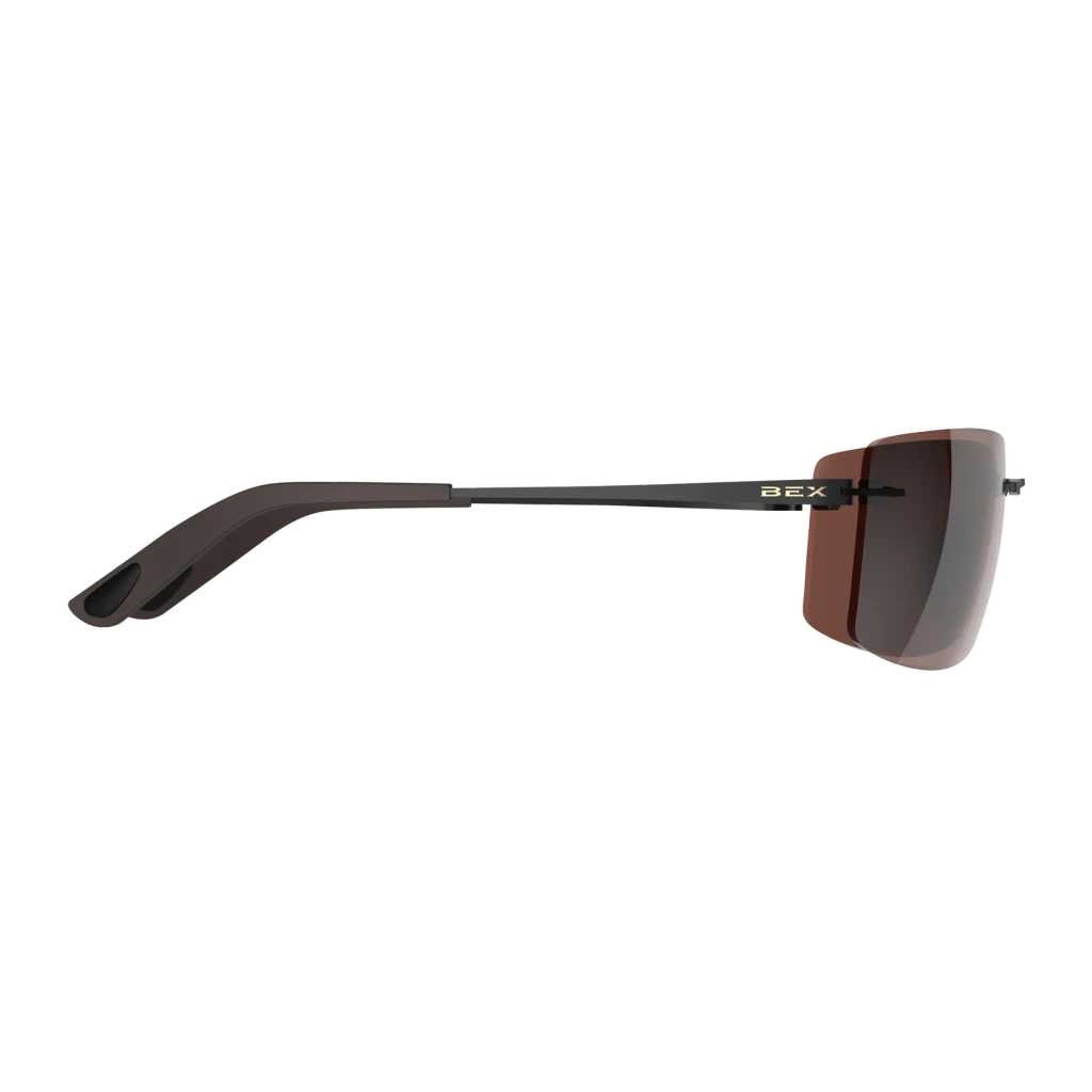 Bex Sunglasses, Fynnland XL OTG, Black Frame, Brown and Silver Lens
