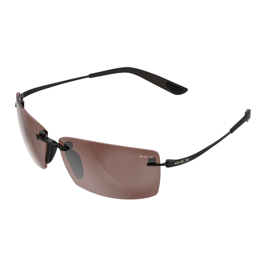 Bex Sunglasses, Fynnland XL OTG, Black Frame, Brown and Silver Lens