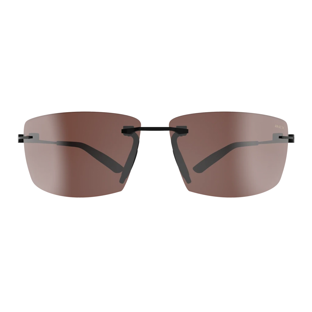 Bex Sunglasses, Fynnland XL OTG, Black Frame, Brown and Silver Lens