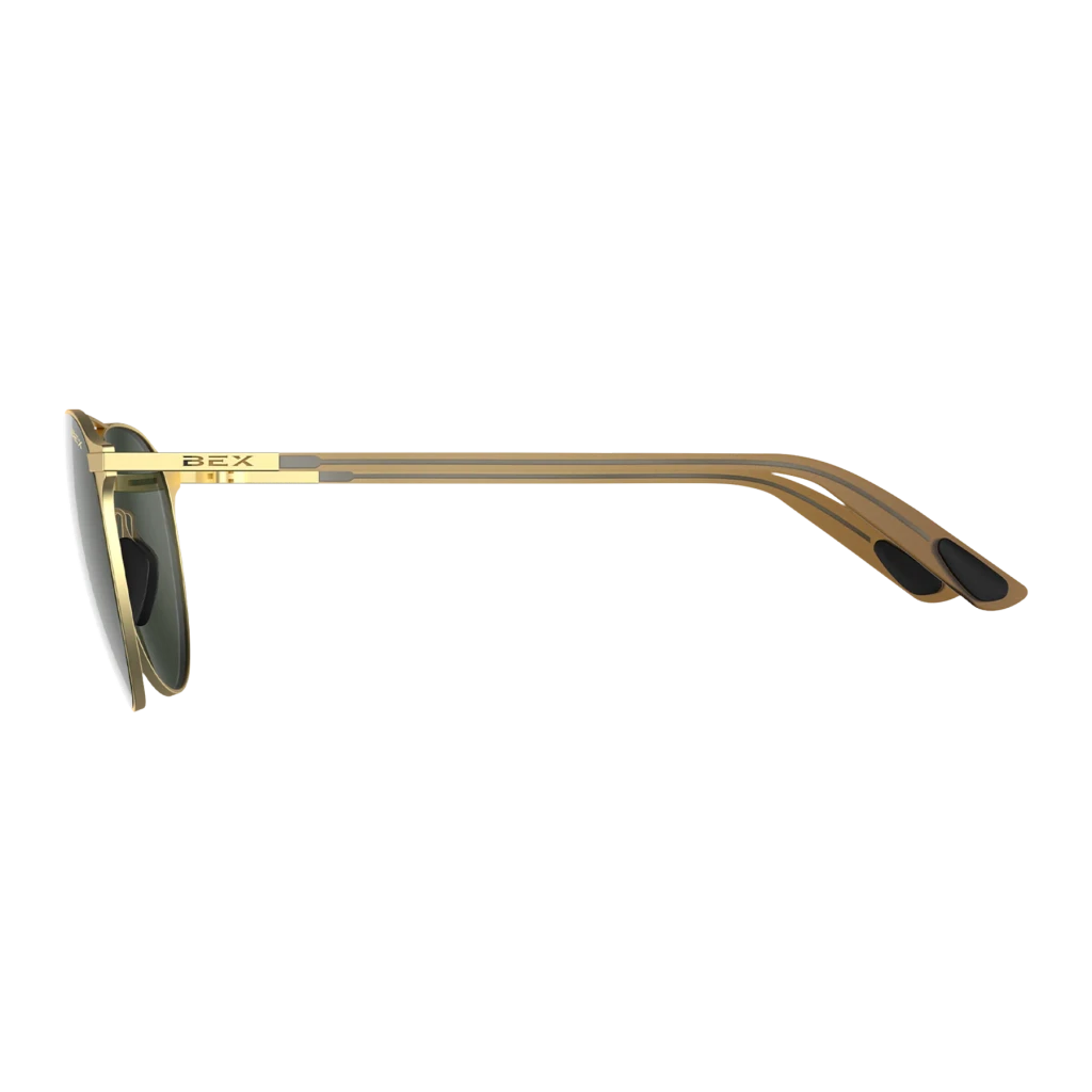 Bex Sunglasses, Demi OTG, Gold Frame, Forest Green Lens