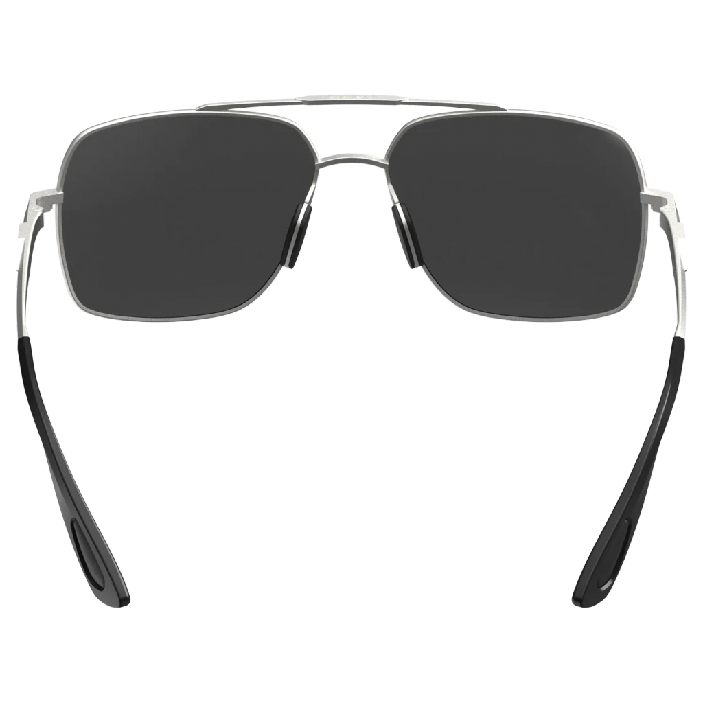 Bex Sunglasses, Wing, Matte Silver, Gray and Silver Frame