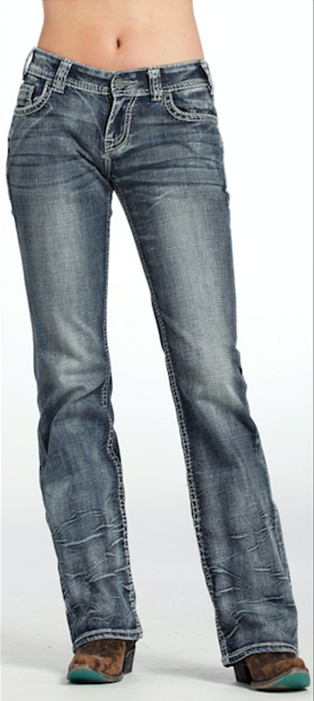 Women's Rock & Roll Jeans, Boyfriend, Gray Stone Wash