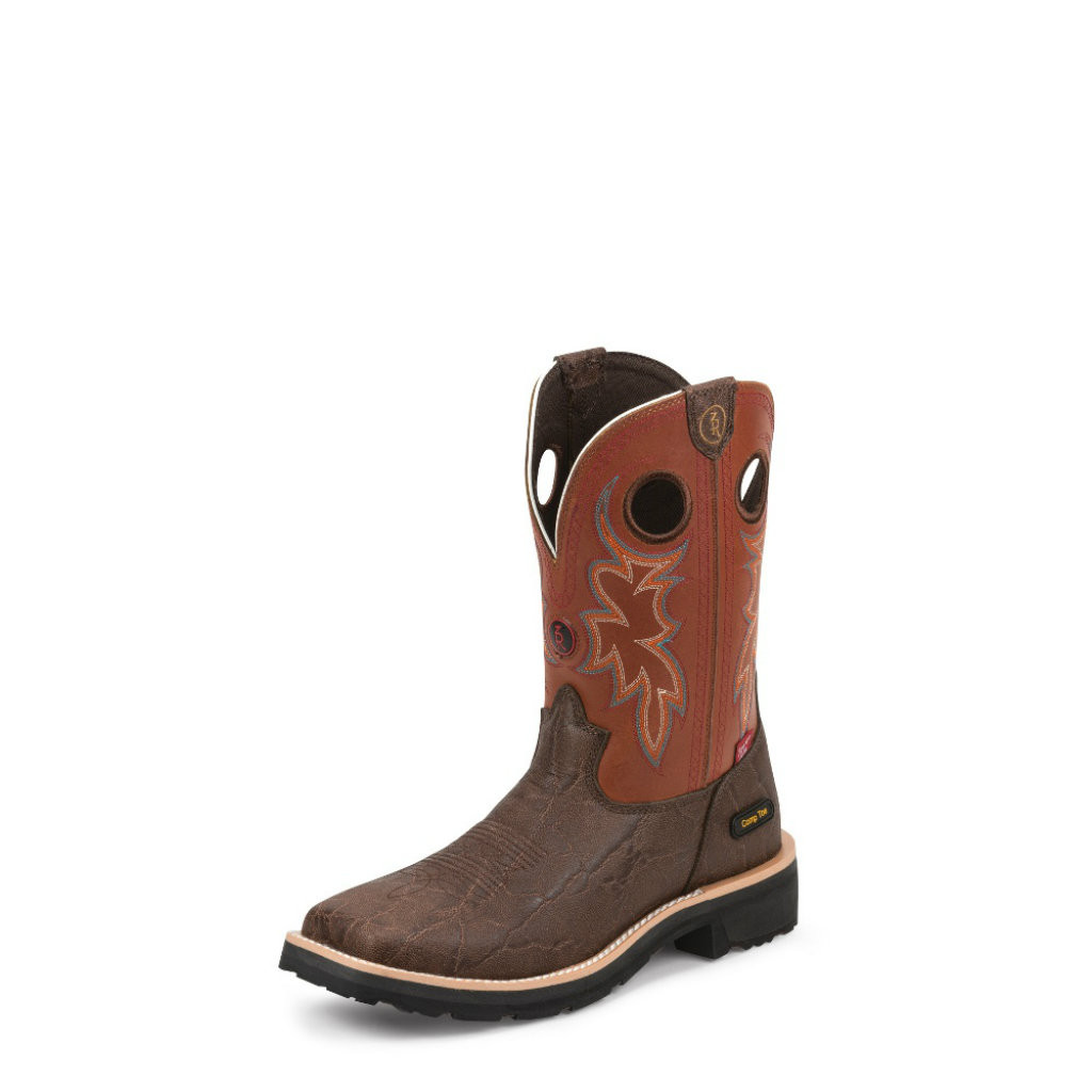 Men's Tony Lama Boot, Elephant Print, Composition Toe - Chick Elms