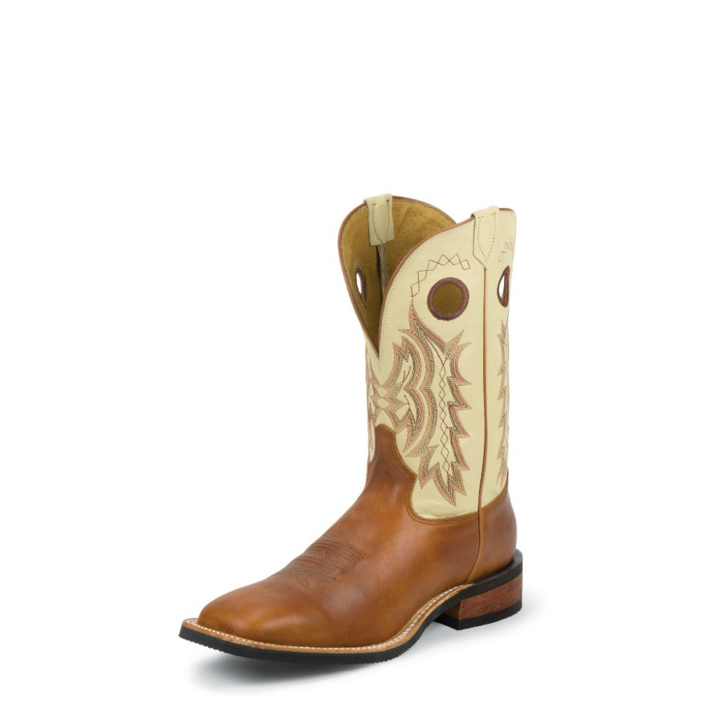 Men's Tony Lama Boot, Brown/Tan, Square Toe - Chick Elms Grand