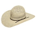 M&F Twister Straw Hat, Open/Flat, 4 1.2" Brim