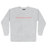 Women's Southern Marsh Sweater, Gray with Pink Letters Women's Southern Marsh Sweater, Gray with Pink Letters