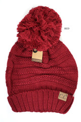 C.C. Beanie, Solid, Slouchy with Pom