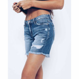 Women's KanCan Shorts, Chantel Star, Mediuim Wash, Frayed Hem, Distressed