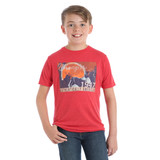 Boys Wrangler Tee, Vintage Red Boys Wrangler Tee, Vintage Red