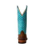 Women's Macie Bean Boots, Tex Marks The Spot, Tan Vamp with Turquoise Diamond Stitch Vamp