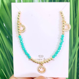 Treasure Jewels Necklace, Smiley Turquoise & Gold