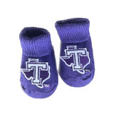 Baby TSU Booties, Purple with Logo