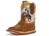 Infant Roper Boot, 8 Seconds, Suede Vamp with Bull Rider Shaft